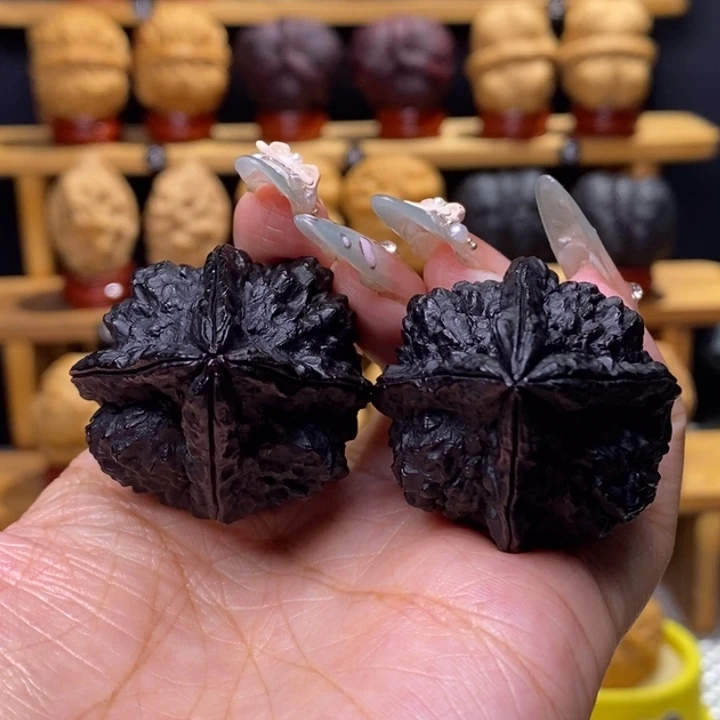 把件文玩核桃金蟾塔四棱15号35尺