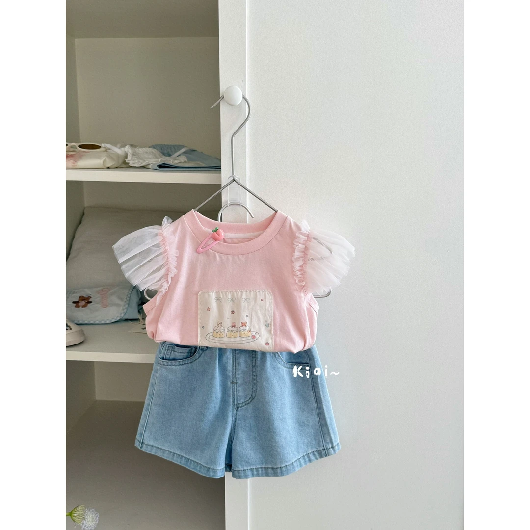 KiAi·25夏~爱心格子短袖826044