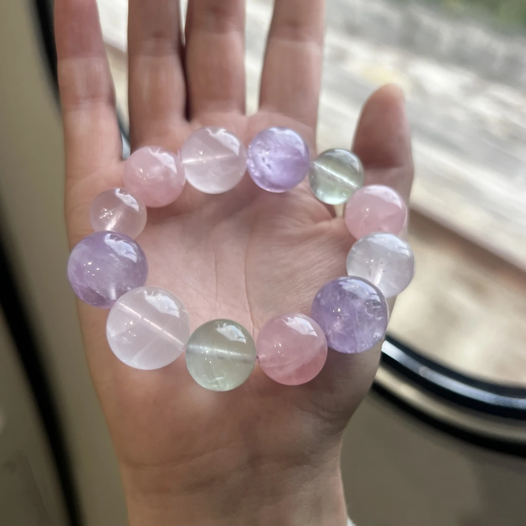 【花仙子】天然水晶饰品紫水晶多宝大咪数收藏级手串多样性发货