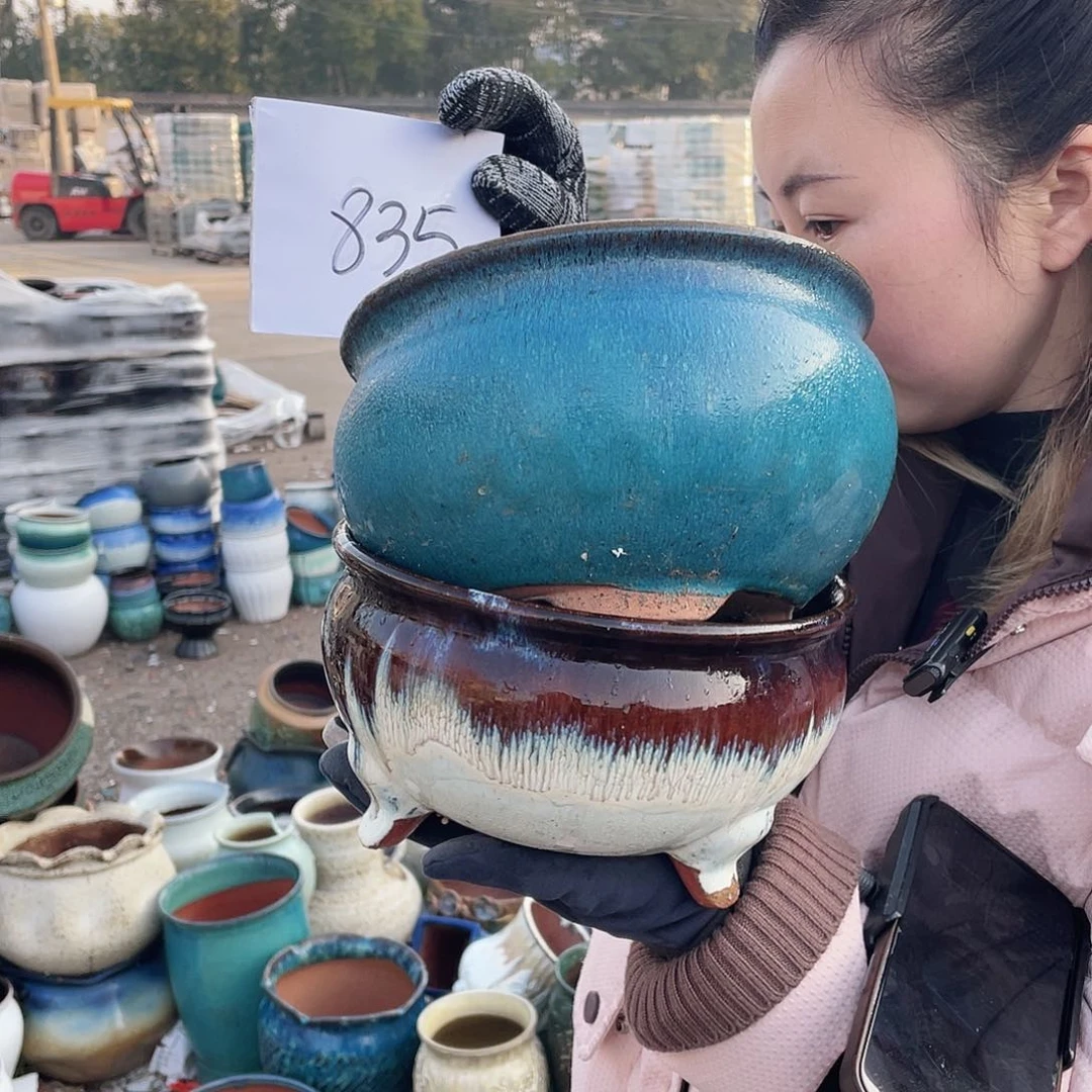 红陶王嫂花盆0216-835