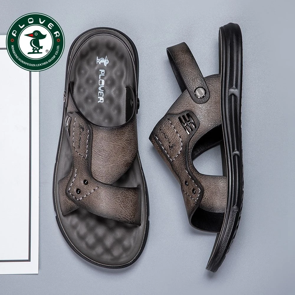 凉鞋男款夏季新款真牛皮运动休闲沙滩鞋防滑两用凉拖鞋