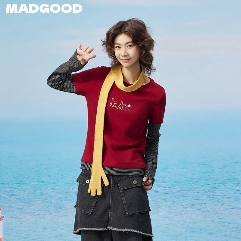 【年终宠粉破价】madgood马得工地日系抗皱面料长袖T恤MDGDTX13355