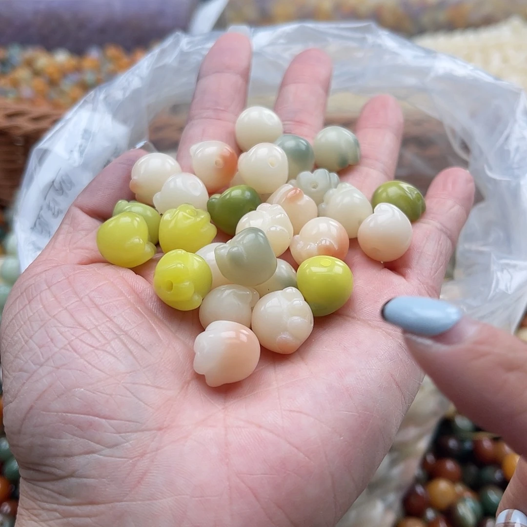 白玉菩提吊坠K/12mm/10+10颗