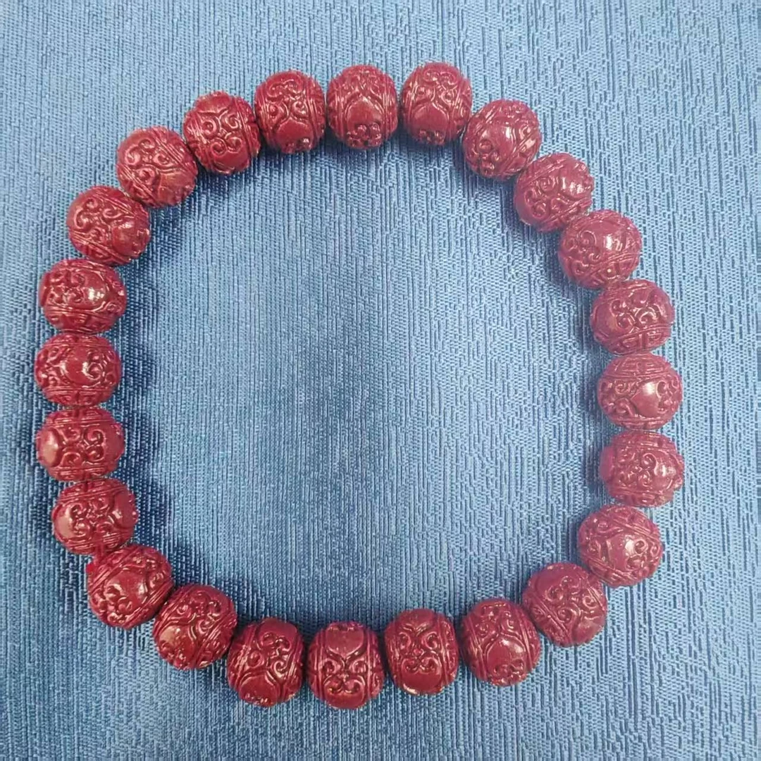 含辰砂工艺品NX615-经典紫金卡8祥云手串