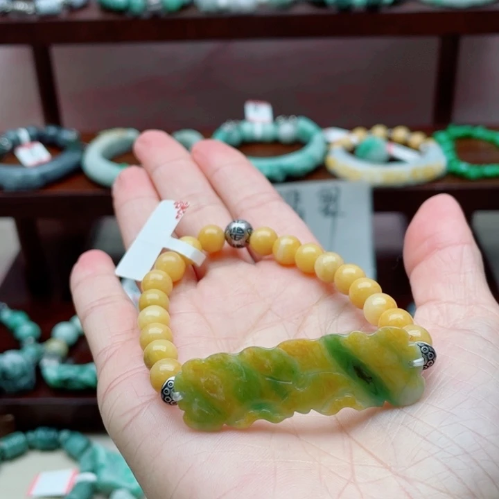 翡翠未镶嵌手链手牌