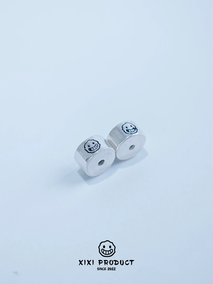 925银银制品 925银银制品 喜嘻出品925银磁吸扣星月7x4mm文玩配饰