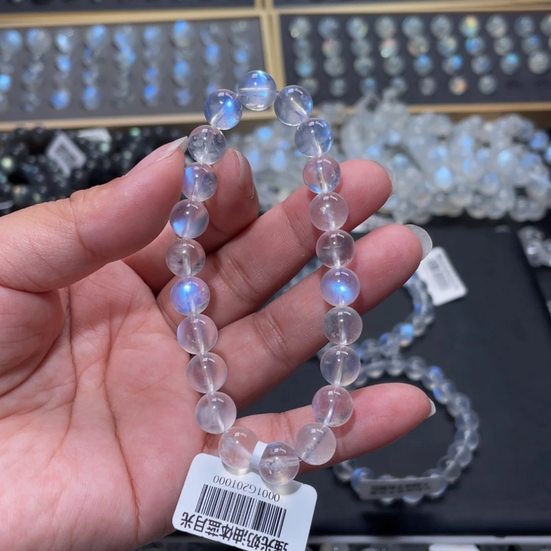 手链未镶嵌长石胖**丁蓝月光手链8.5m