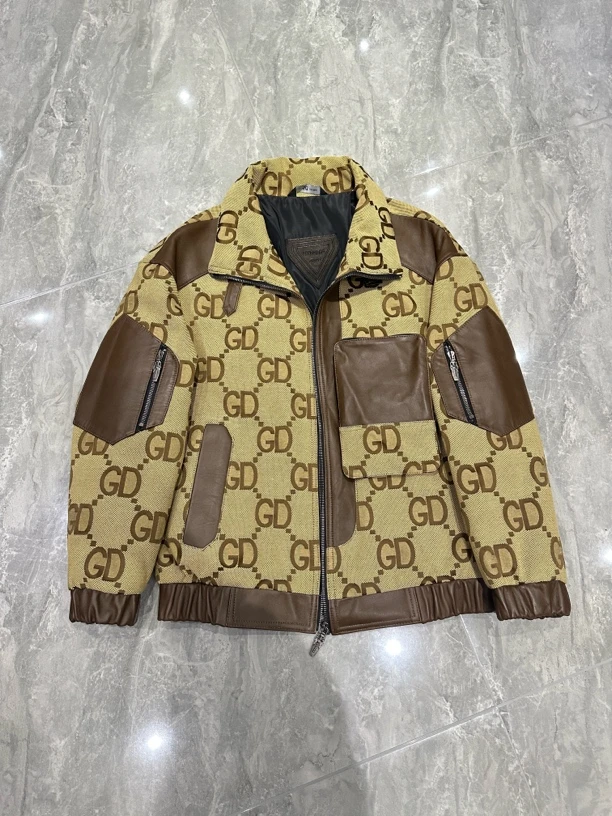 2312-男士棉羊皮皮配布休闲外套