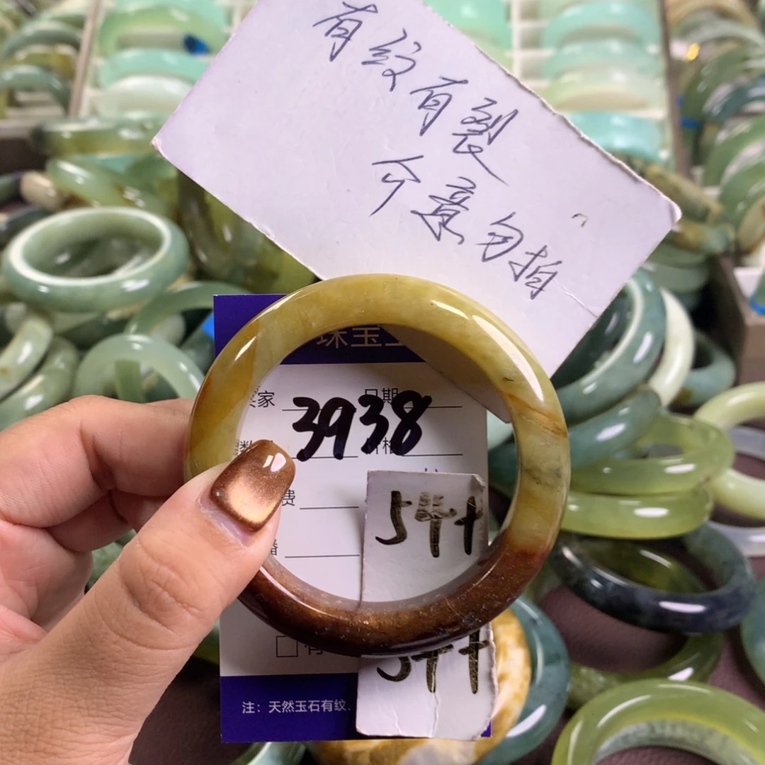 未镶嵌蛇纹石玉手镯3938