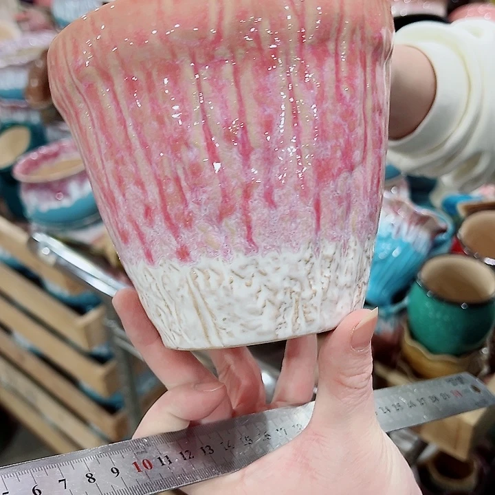 有孔，凑单福利满10元发货陶瓷多肉花盆！