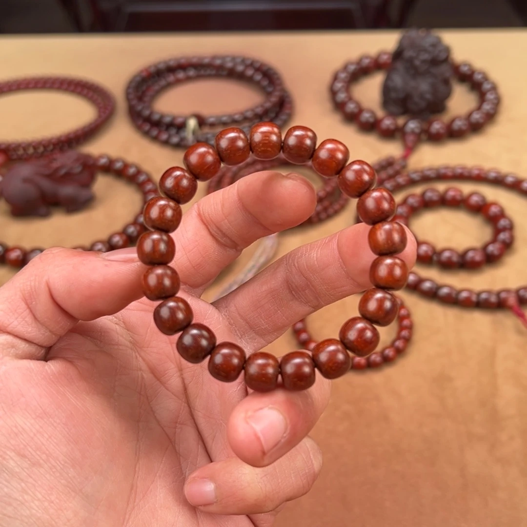 檀香紫檀（小叶紫檀）手串/手链8x9老型，48.8
