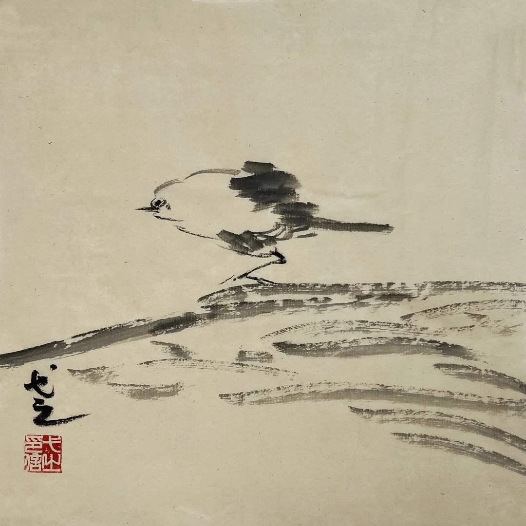 张大风艺术馆 宋奕博手绘写意小品S11  33×33