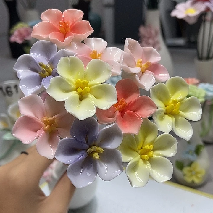 陶瓷纯手工捏花设计