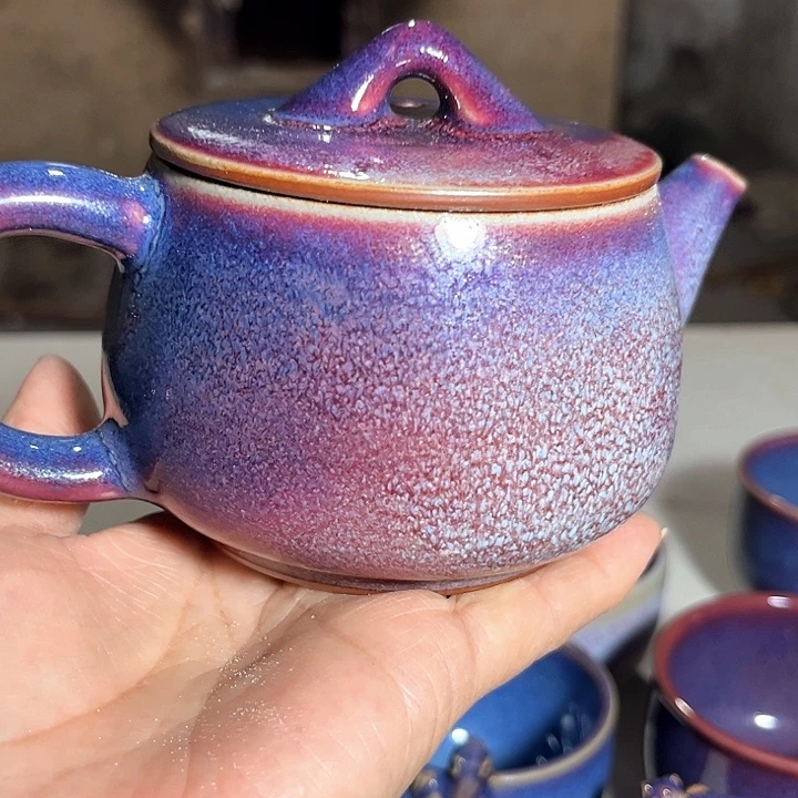 闲***致瓷片钧瓷手工艺品杯子