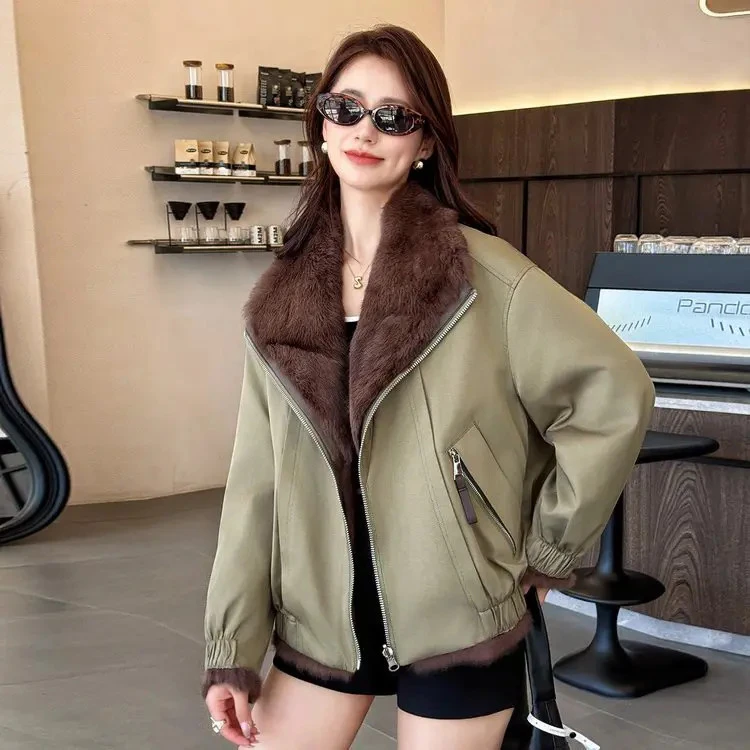 （运费险）2025双面穿皮草外套女冬季新款派克服两面穿皮毛一体三防