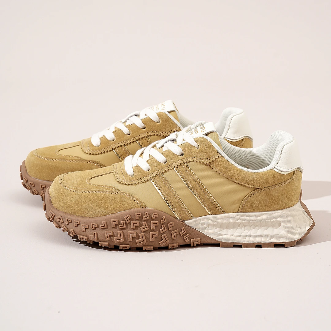 休闲女鞋2025春夏网面透气百搭德训鞋高颜值低帮运动小白鞋