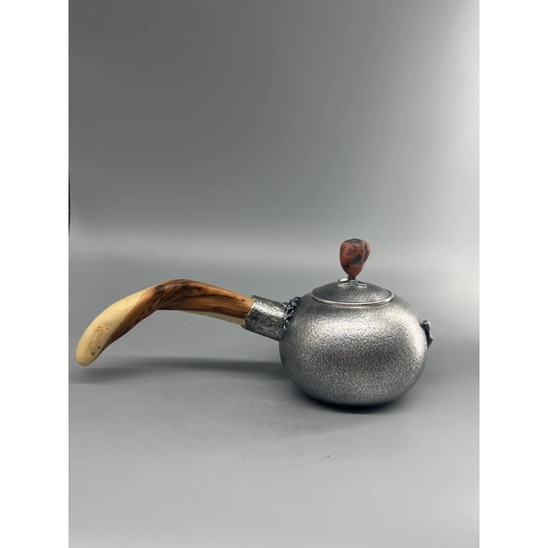 木柄横手羽毛银杏煮茶壶