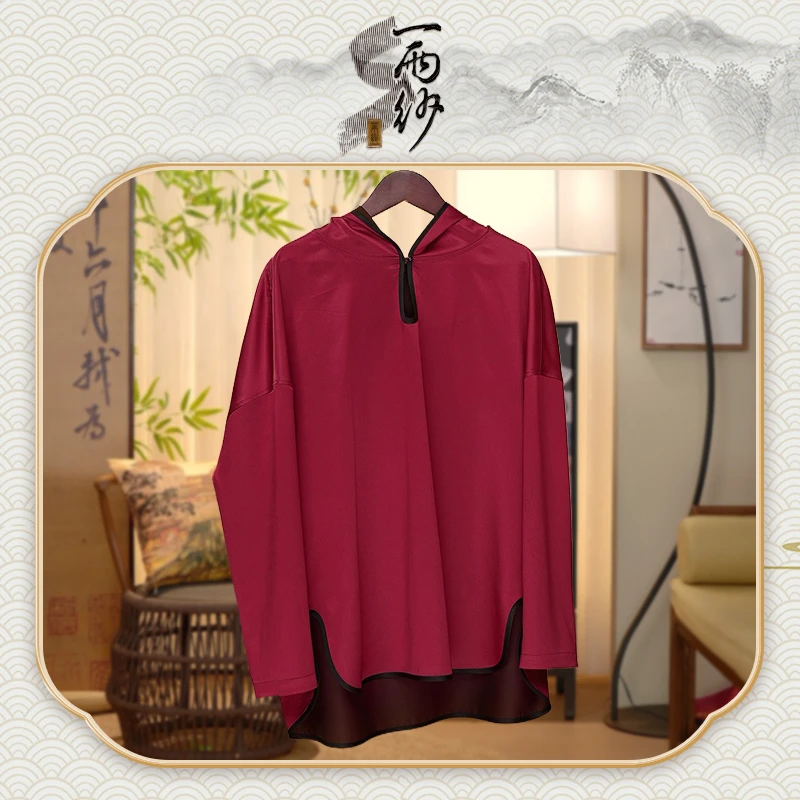 【高定皮子帽衫】235839桑蚕丝重缎皮子香云纱上衣外套新中式55