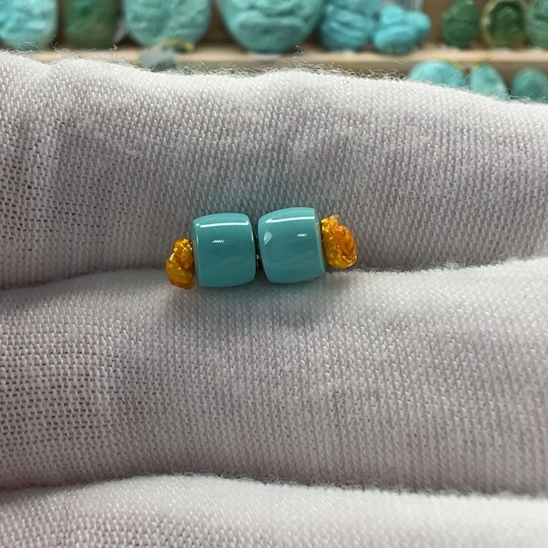 未镶嵌绿松石直切珠5.5x4.5mm