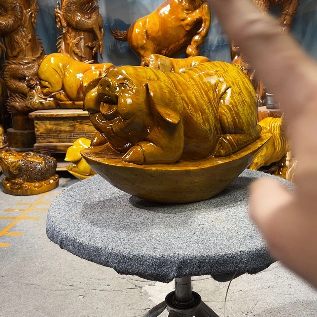 用***7香榧木香樟木笑脸福猪