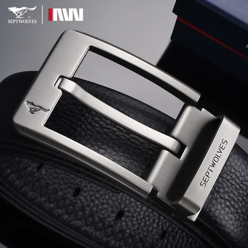 七匹狼男士皮带商务真皮腰带经典高端男裤腰带简约百搭裤带正品