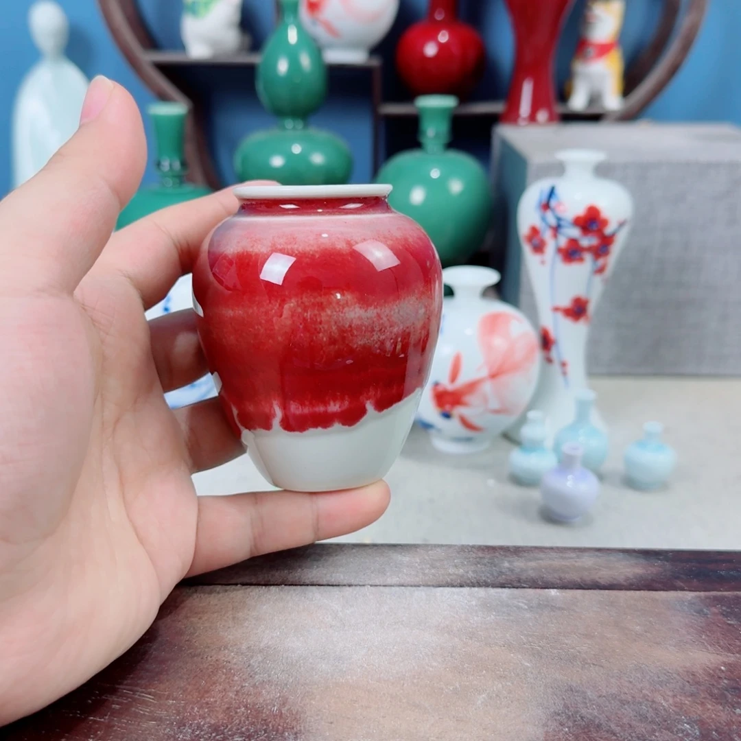 陶瓷手工小花器摆件
