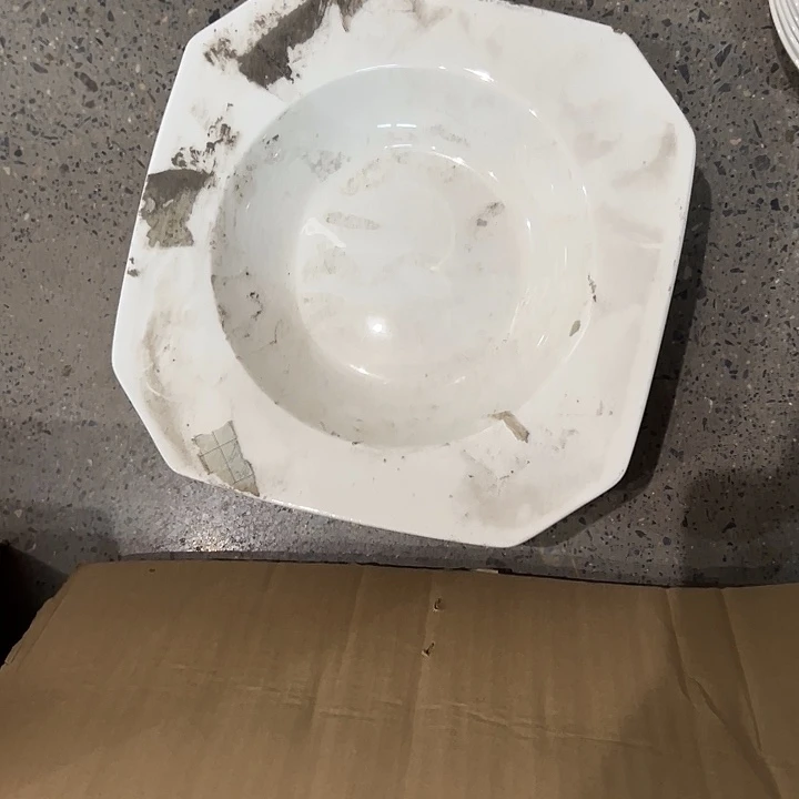 又***蓝国营尾货骨瓷方盘一个