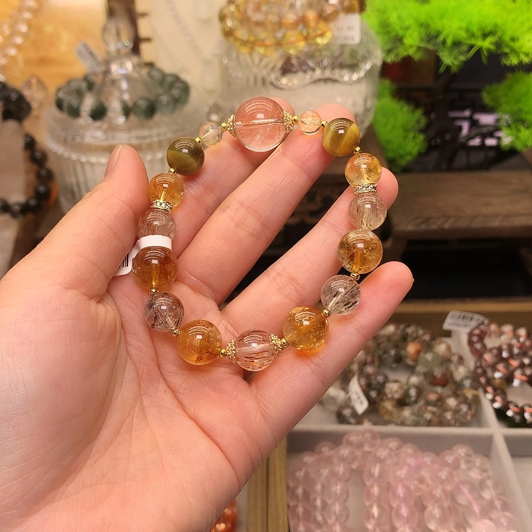 水晶手串合金曜日金辉