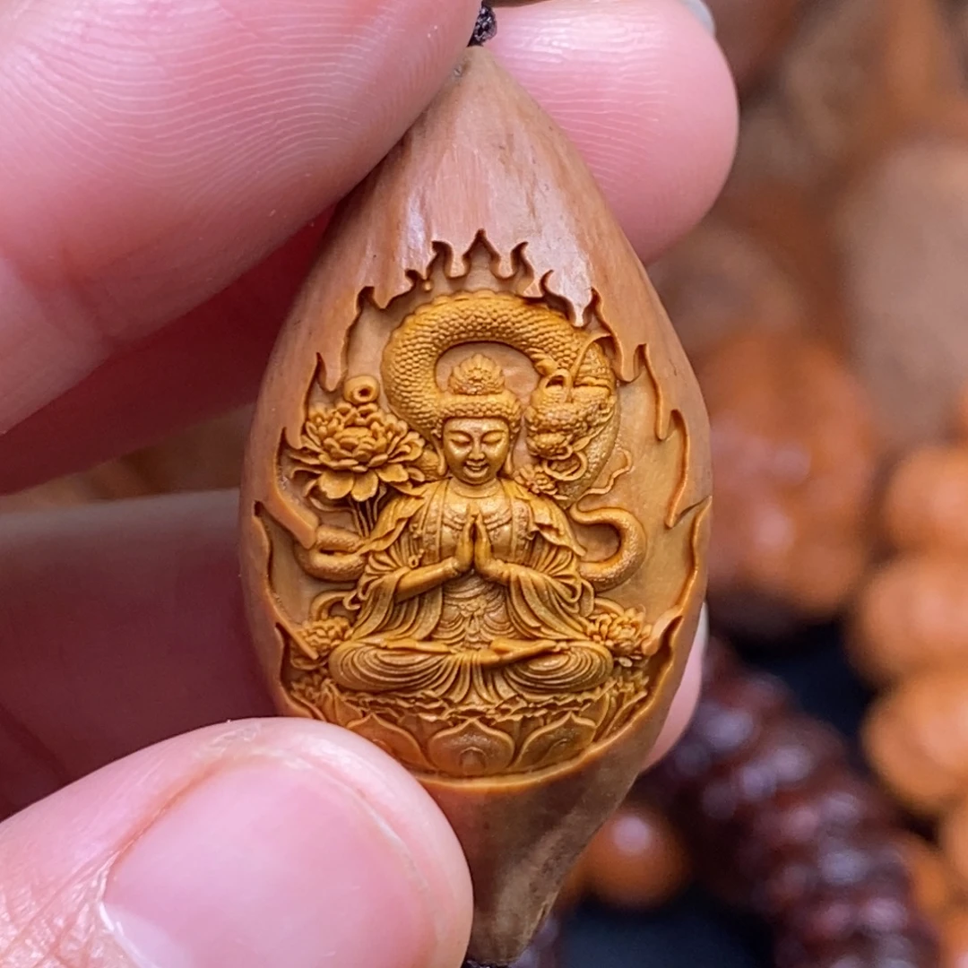 菩提籽类橄榄核雕刻手串手链项链吊坠