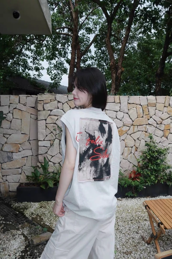 280克重磅国潮贴布刺绣背心男女同款