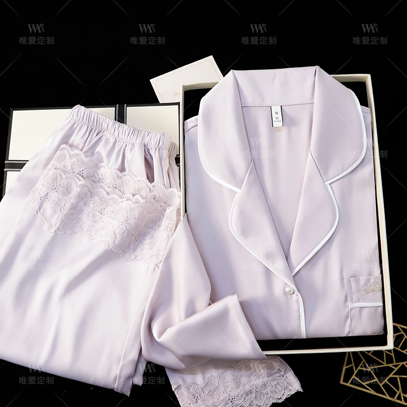 100%桑蚕丝真丝睡衣女春秋款高级感家居服礼盒装送女生节日礼物