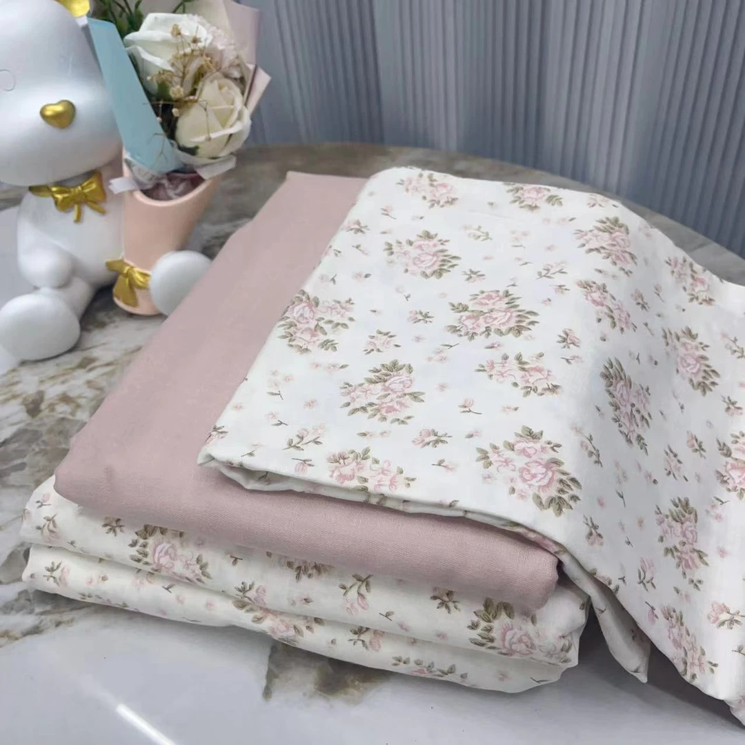 【昏黄月季-三四件套】全棉针织天竺纯棉母婴A类加厚保暖软糯不起球