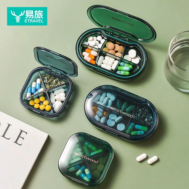 便携式药盒分装一周七天一日三餐迷你随身小号密封防潮药品分装盒
