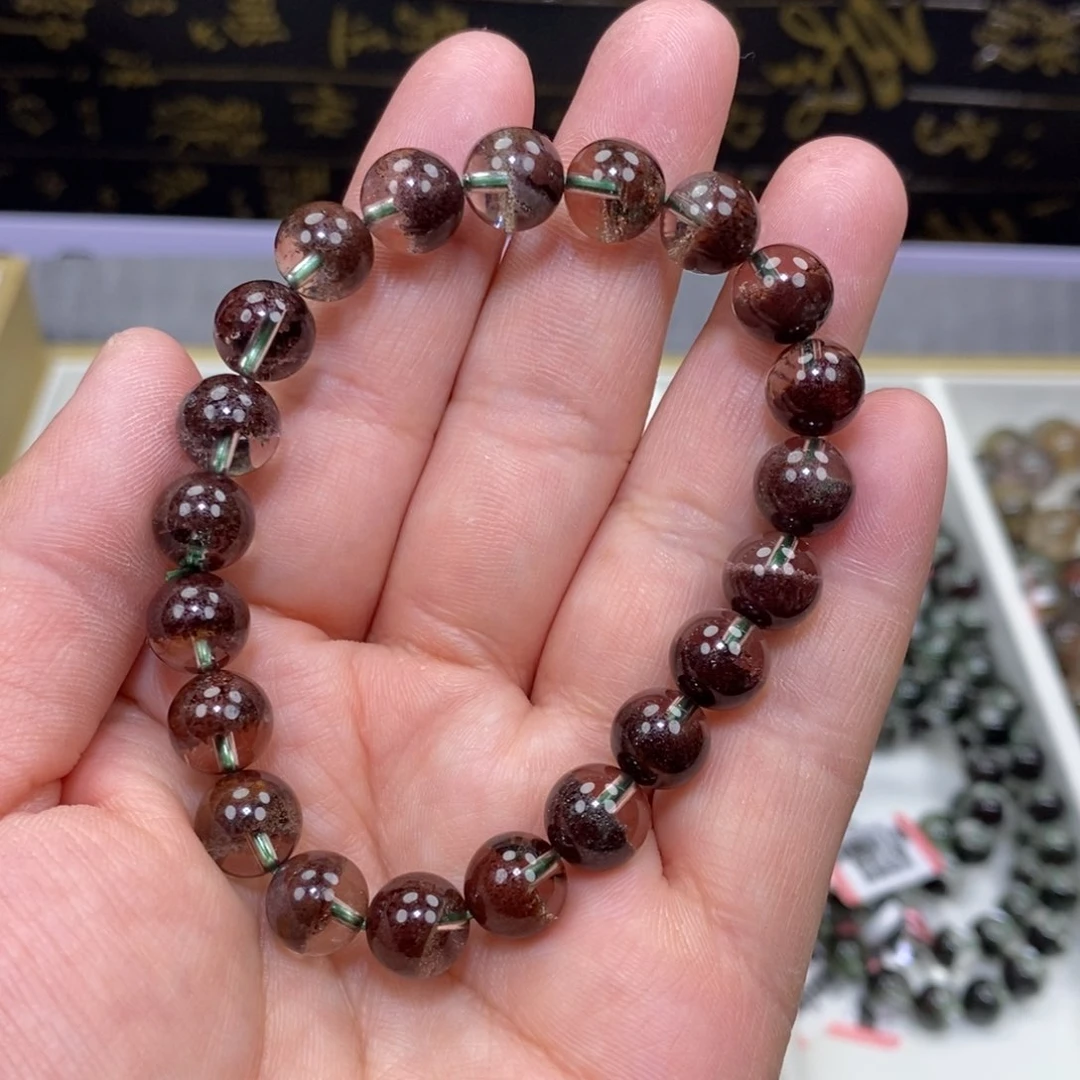 水晶红幽灵手串未镶嵌