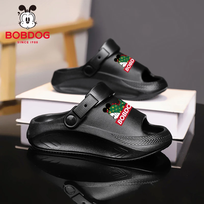 巴布豆儿童夏季凉拖鞋厚底防滑耐磨踩屎感居家外穿亲子两穿凉拖鞋