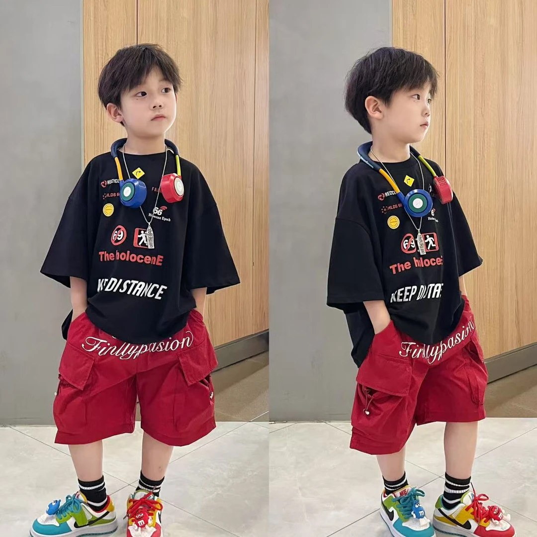 美式高街潮牌t恤男短袖白色半袖夏季2025新款青少年潮流痞帅上衣