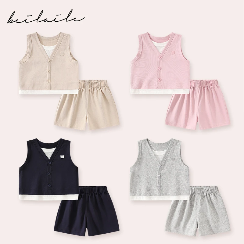 【遇水生花 索罗那冰感速干套装】婴儿装男女童夏季新品宝宝E2