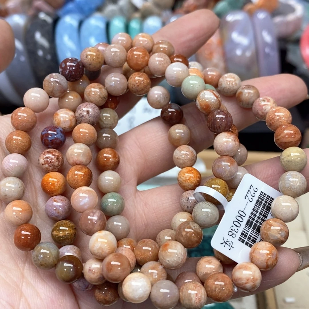 硅化珊瑚（珊瑚玉）手链未镶嵌115