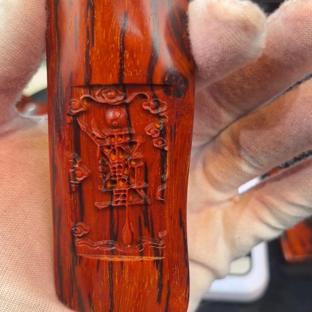 立***印度小叶紫檀手把件