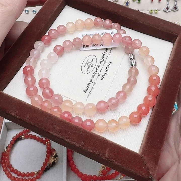 南红玛瑙颈饰合金手链