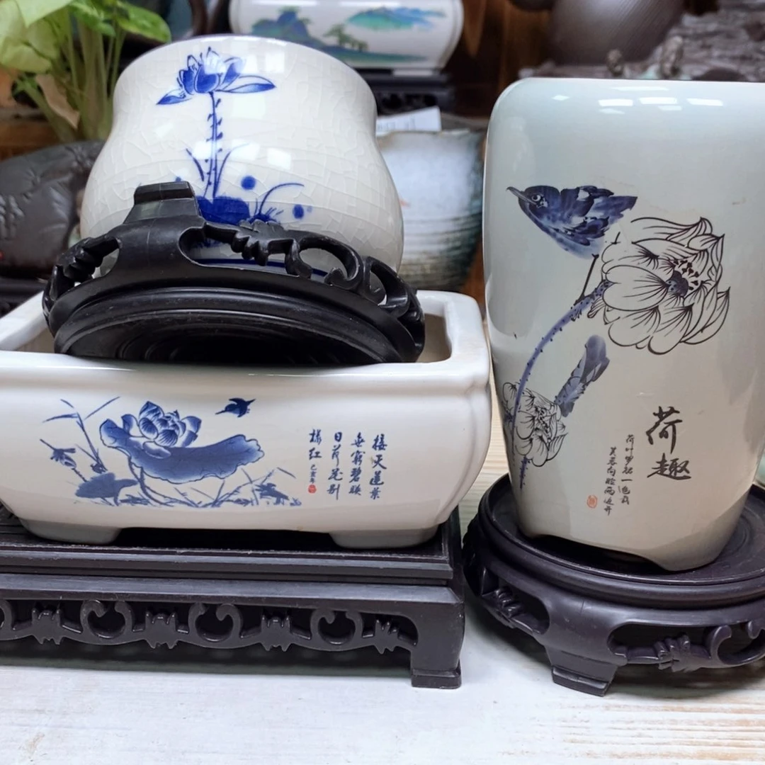 紫砂花盆陶瓷艺术花盆陶瓷