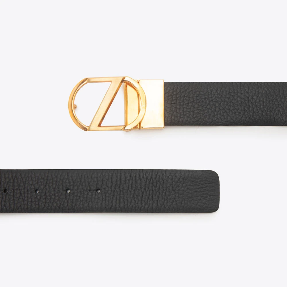 ZEGNA杰尼亚EZ牛皮按扣双面男商务皮带BCRCC1-965B-NER
