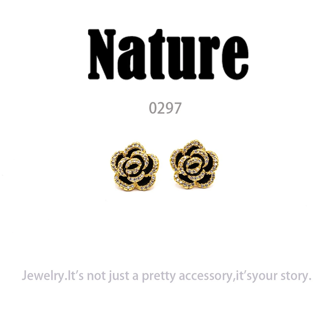 铜合金耳饰 NA简约个性气质耳环小众设计高级感耳饰～0297