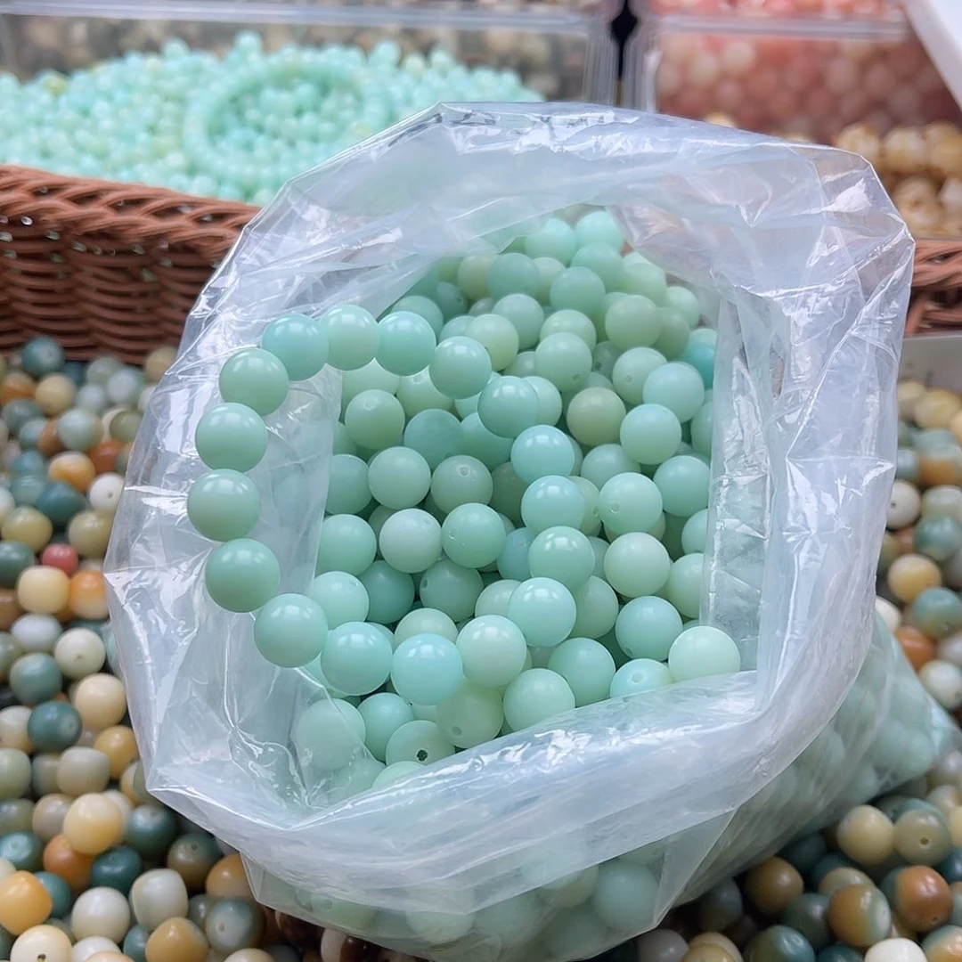 白玉菩提吊坠q12mm/100+10颗薄荷糖