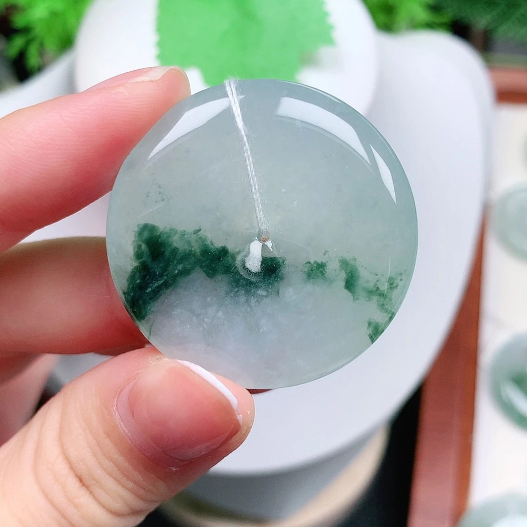 翡翠未镶嵌颈饰平安35-5.6