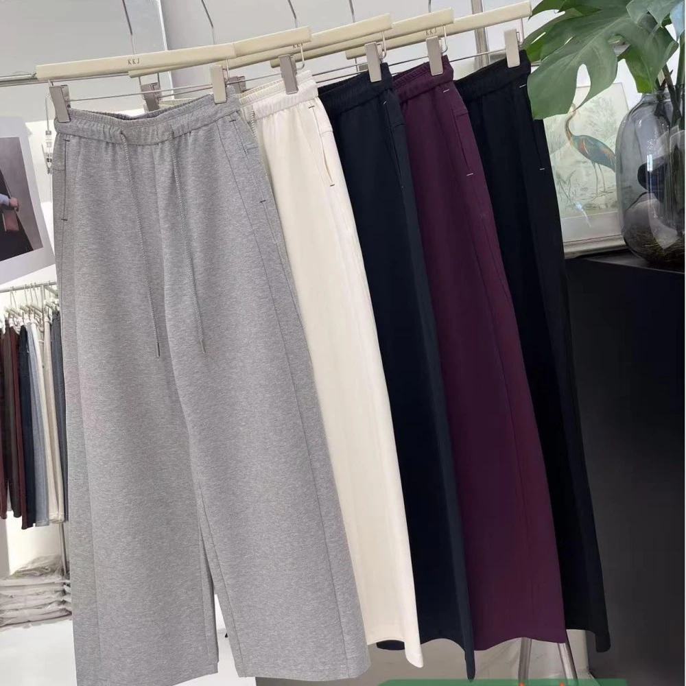 #天丝醋酸裤# 含棉设计百搭宽松高腰女士直筒长裤 F176-6807