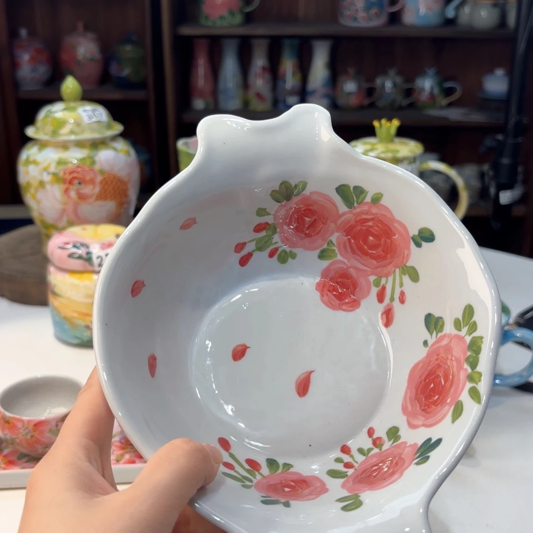 景德镇手绘高温釉下彩陶瓷茶具