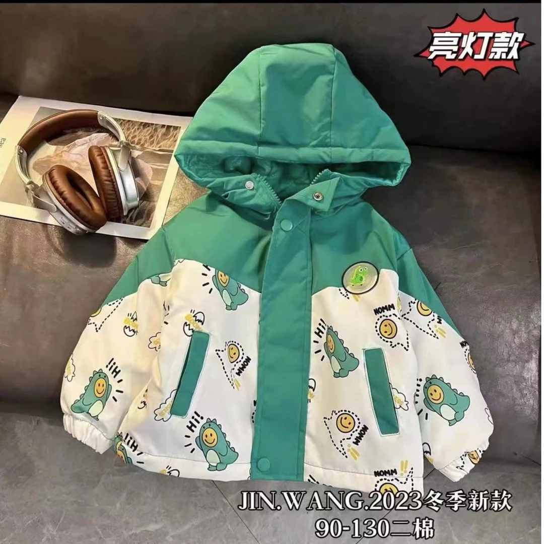男童防风加棉外套冲锋风衣秋装春秋款童装儿童宝宝小童1岁3潮连帽