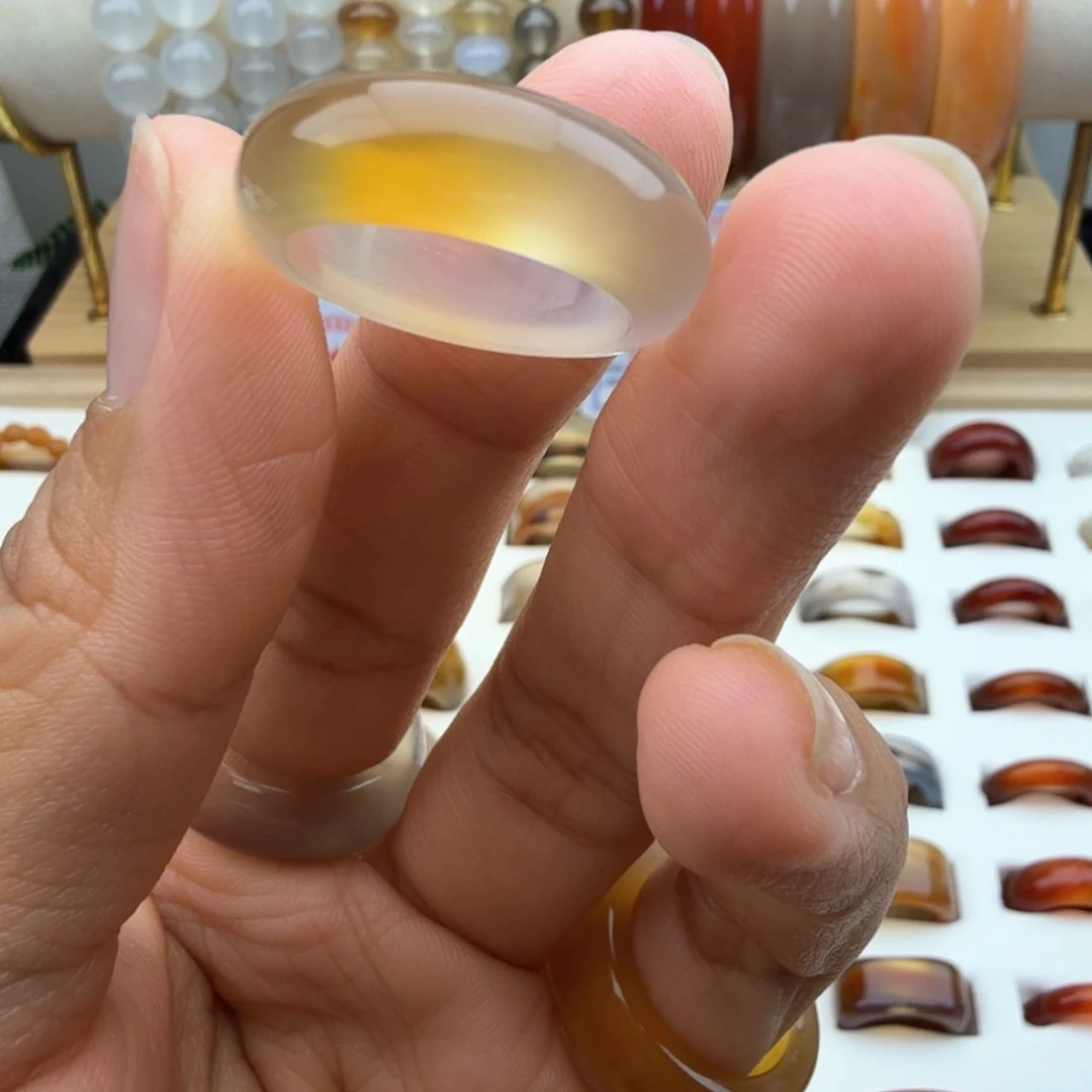 未镶嵌戒圈玛瑙/玉髓17圈福利