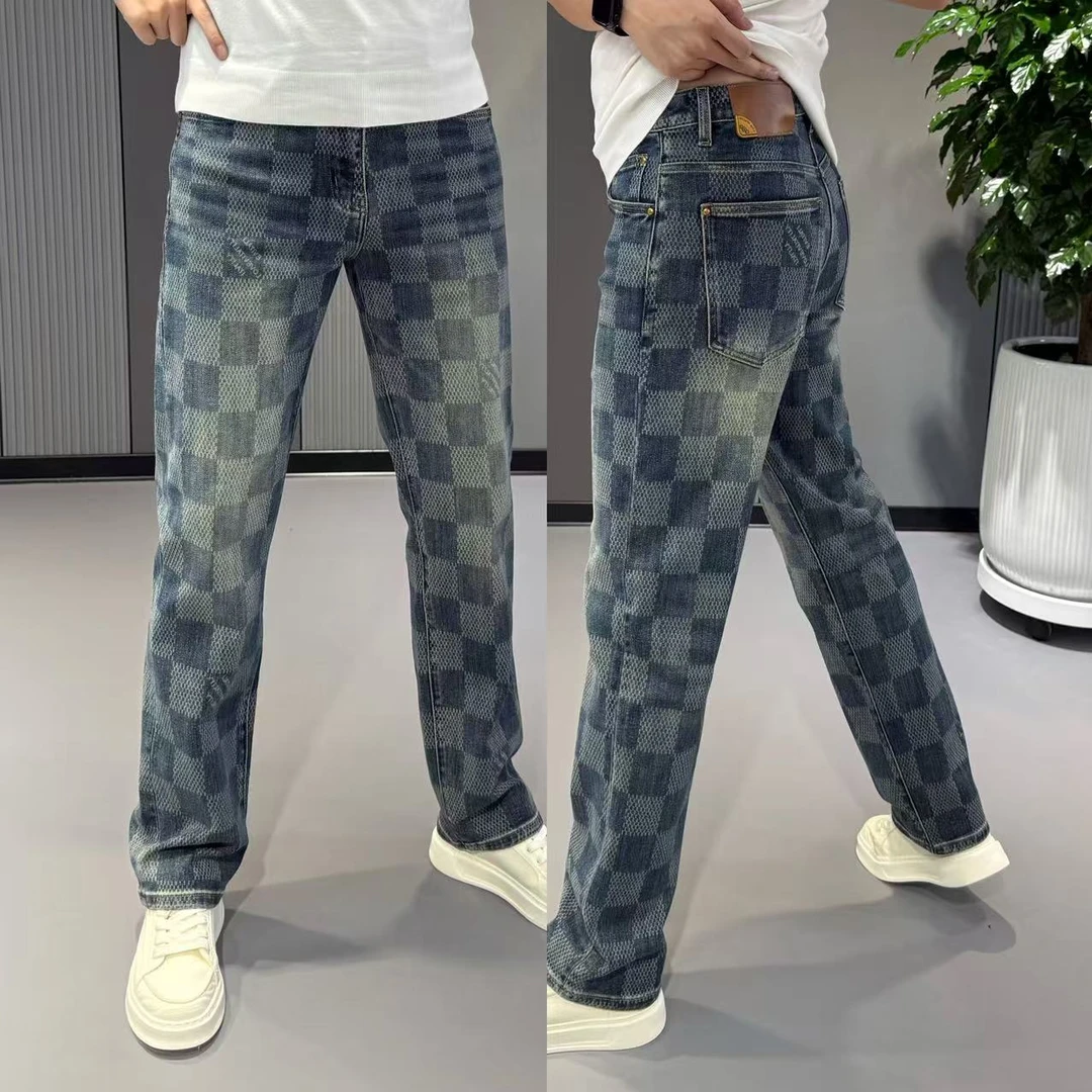 男士秋季新款裤子男宽松百搭直筒裤牛仔裤男款爆款2025新款